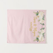 Boho Wedding Backdrop Pink Gold Foto Stand Prop Wandteppich (Vorderseite (Horizontal))