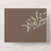 Boho Wedding Beige Botanical All In One Einladung (Rückseite)