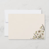 Boho Wedding Beige Botanical RSVP Karte (Rückseite)