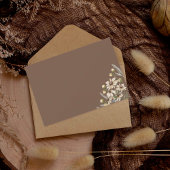 Boho Wedding Beige Botanical RSVP Karte