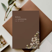 Boho Wedding Beige Botanische Einladung