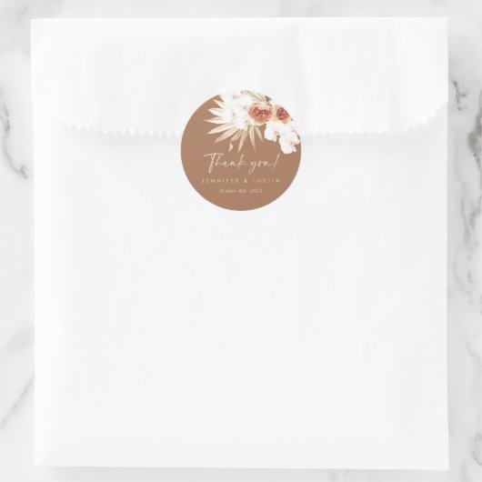 Boho Wedding danke dir Stickers (Tasche)