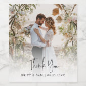 Boho Wedding danke Ihnen, dass Sie ein handgeschri Weinetikett (Einzelnes Label)