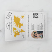 Boho Wedding Destination Passport Karte QR Code (Innenseite)