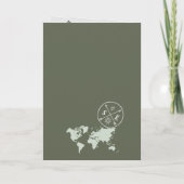 Boho Wedding Destination Passport Karte QR Code (Rückseite)