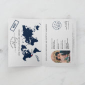 Boho Wedding Destination Passport - Weltkarte Einladung