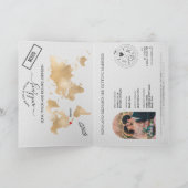 Boho Wedding Destination Passport - Weltkarte Einladung (Innenseite)