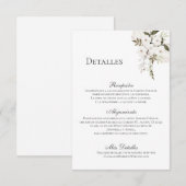 Boho Wedding Details Enclosure Card Dankeskarte (Vorne/Hinten)