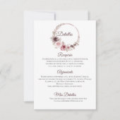Boho Wedding Details Enclosure Card Dankeskarte (Vorderseite)