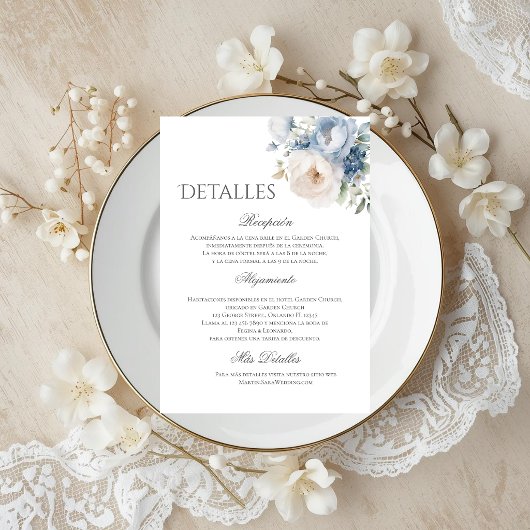 Boho Wedding Details in Spanish Dankeskarte