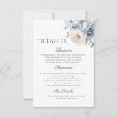 Boho Wedding Details in Spanish Dankeskarte (Vorderseite)