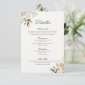 Boho Wedding Detalles de la Boda Begleitkarte (Stehend Vorderseite)