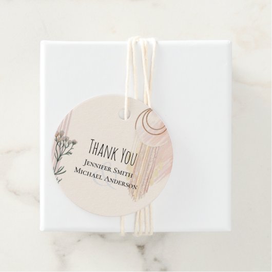 BOHO Wedding Dusty Blue Peach Dream Catcher Geschenkanhänger (Beispiel)