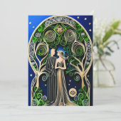 Boho Wedding Einladung (Stehend Vorderseite)