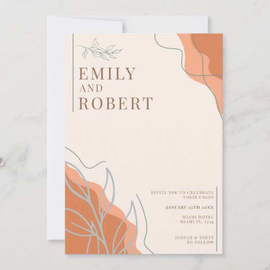 Boho Wedding Einladung (Vorderseite)