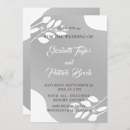 Boho Wedding Einladung (Vorne/Hinten)