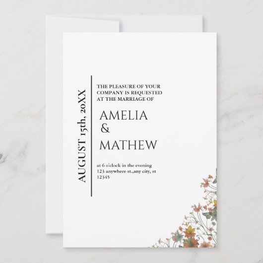 Boho Wedding Einladung (Vorderseite)