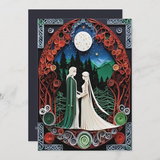 Boho Wedding Einladung (Vorne/Hinten)