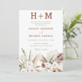 Boho Wedding Einladung (Stehend Vorderseite)