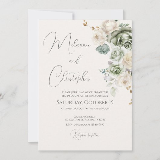 Boho Wedding Einladung (Vorderseite)