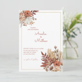 Boho Wedding Einladung Template (Stehend Vorderseite)