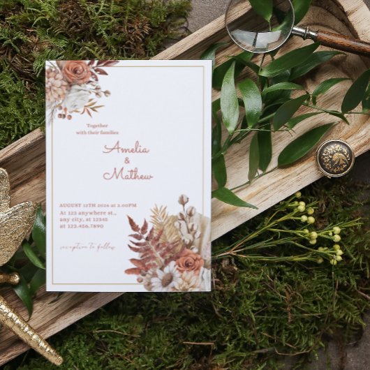 Boho Wedding Einladung Template