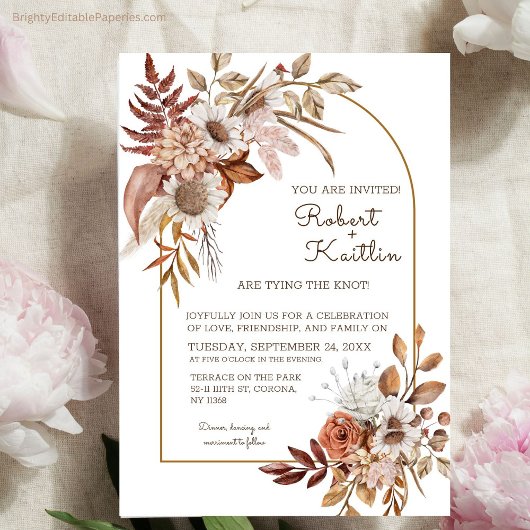 Boho Wedding Einladung Template