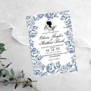 Boho Wedding Elegante Script Burg Hochzeit Einladung