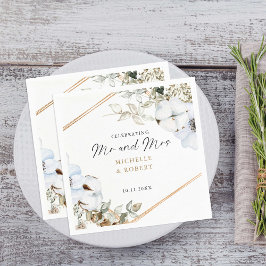 Boho Wedding feiert Mr & Mrs Custom Floral Serviette