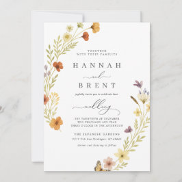 Boho Wedding Floral Invitation Einladung