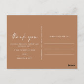 Boho Wedding Foto Collage Vielen Dank Postcard Postkarte (Rückseite)