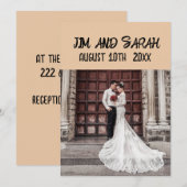 BOHO WEDDING FOTO MINIMILIST CUSTOM EINLADUNGEN (Vorne/Hinten)