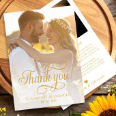 Boho Wedding Foto Script Dankeschön Card Dankeskarte