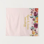 Boho Wedding Foto Stand Hintergrund Blush Gold Pro Wandteppich (Vorderseite (Horizontal))