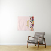 Boho Wedding Foto Stand Hintergrund Blush Gold Pro Wandteppich (Beispiel (Horizontal))