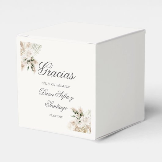 Boho Wedding Geschenkschachtel (Vorderseite)