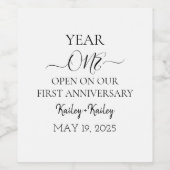 Boho Wedding Guest Book Labels, Minimalistischer A Weinetikett (Einzelnes Label)