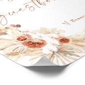 Boho Wedding Guestbook Sign | Arch Pampas Grass Poster (Ecke)