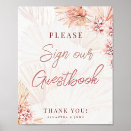 Boho Wedding Guestbook Signieren Bohemische Verlob Poster