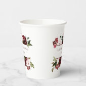 Boho Wedding in Burgund und Blush Pappbecher (Links)