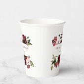 Boho Wedding in Burgund und Blush Pappbecher (Rechts)