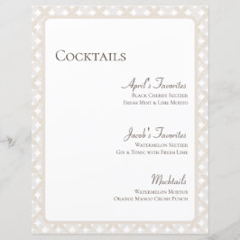 Boho Wedding individualisierbares 8.5X11 Cocktailm