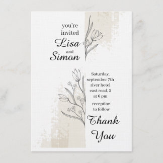 boho wedding invitation einladung