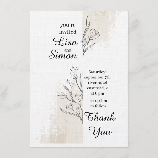 boho wedding invitation einladung (Vorderseite)