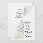 boho wedding invitation einladung (Vorne/Hinten)