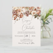 Boho Wedding Invitation Einladung (Stehend Vorderseite)