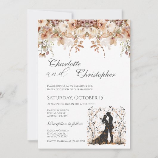 Boho Wedding Invitation Einladung (Vorderseite)