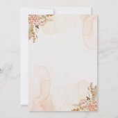 Boho Wedding Invitation - Elegante rustikale Flora Einladung (Rückseite)