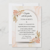 Boho Wedding Invitation - Elegante rustikale Flora Einladung (Vorderseite)