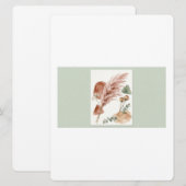 Boho Wedding Invitation | Terracotta Pampas Grass  (Vorne/Hinten)